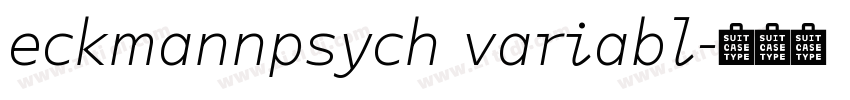 eckmannpsych variabl字体转换